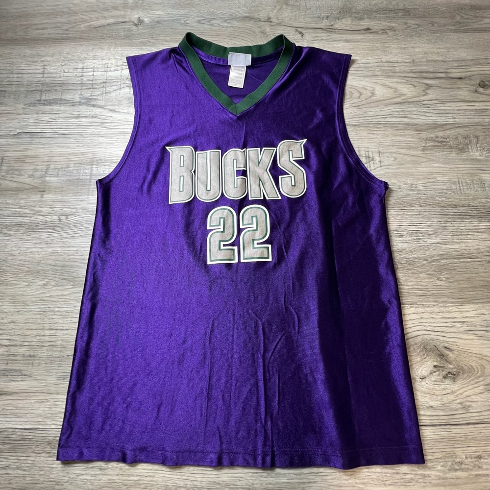 NBA Elevation Michael Redd Milwaukee Bucks Jersey Men Large Purple 22 Basketball